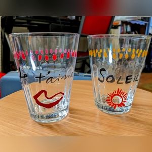 ANTHRO set of two "hotel magique" glasses